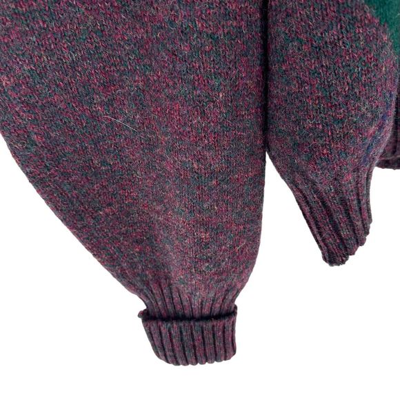 Vintage Lord Jeff Sweater Mens XL Plaid Shetland Wool Made in Ireland Tallfellow - Picture 6 of 13
